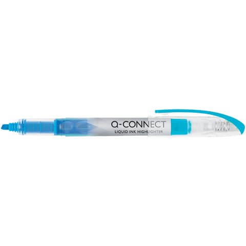 Textmarker Liquid Ink blau, Q-Connect