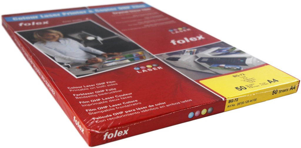 Kopierfolie Folex BG-72, A4, f. Farblaserdrucker