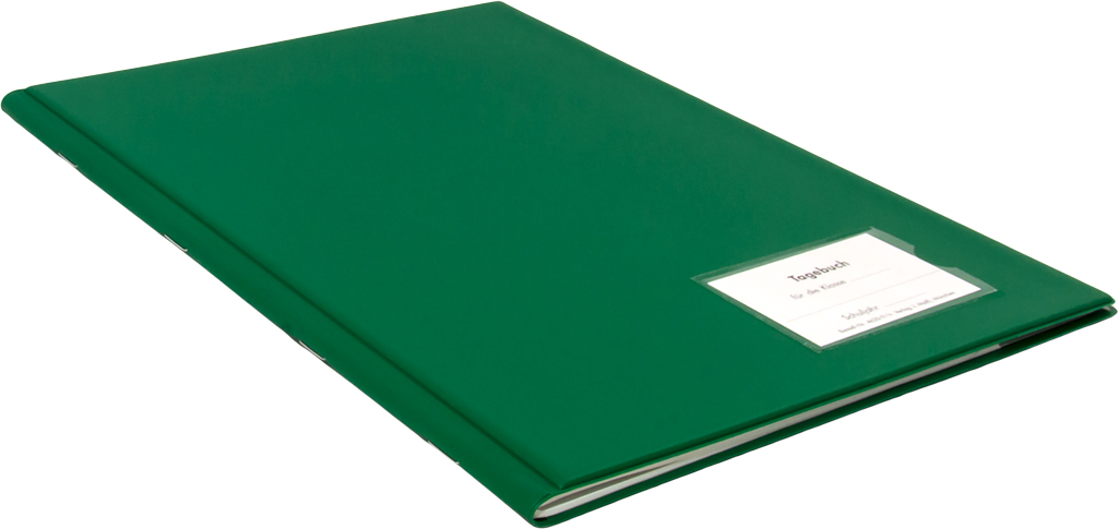 Klassentagebuch mit Versäumnisaufstellung, Einband grün, steif-geheftet