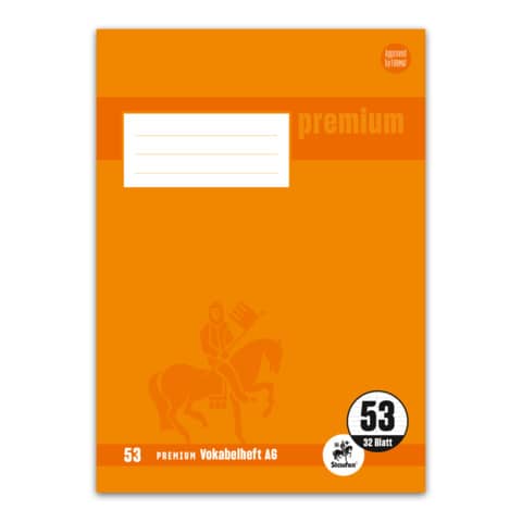 Vokabelheft PREMIUM Academy LIN 53 - A6, 90 g/qm, 32 Blatt