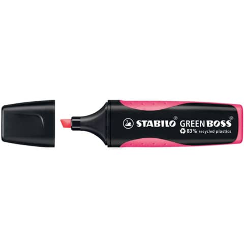Umweltfreundlicher Textmarker - STABILO GREEN BOSS - Einzelstift - pink