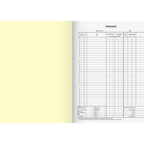 Kassen-Durchschreibebuch - Bruttoverbuchung, 2 x 5 0 Blatt, Blaupapier