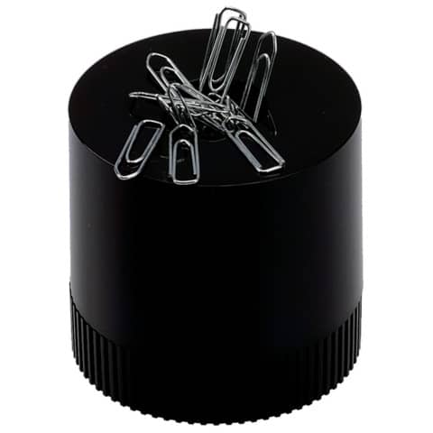 Büroklammernspender Clip-Boy - schwarz, gefüllt