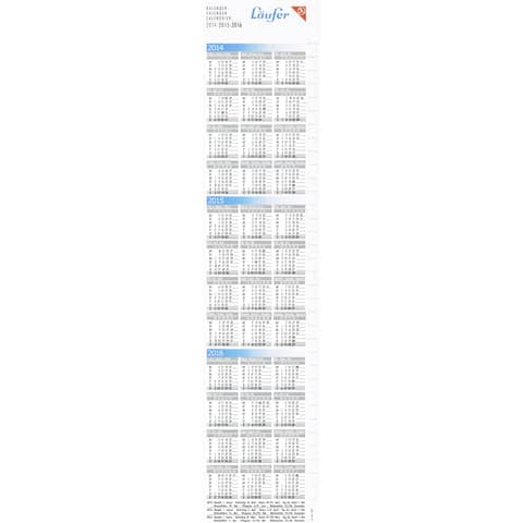 Schreibunterlagen Ersatzkalender für 3 Jahre, 39 x 9 cm, weiß