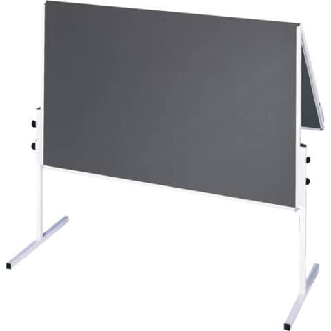 X-tra!Line® Moderationstafel - 120 x 150 cm, grau/ Filz, klappbar