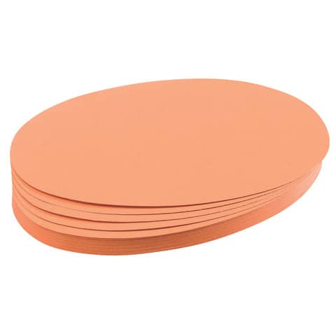 Moderationskarte - Oval, 190 x 110 mm, orange, 500 Stück