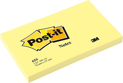 Post-it Haftnotizen, 655 127 x 76 mm, gelb VE12