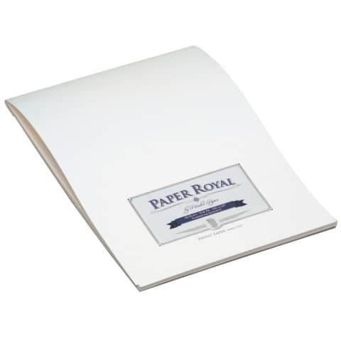 Paper Royal Briefblock - DIN A4, 40 Blatt, weiß, geripptes Feinpapier, veredelt
