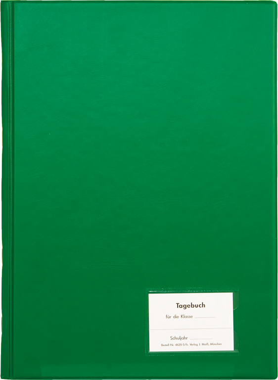 Klassentagebuch, Einband grün, steif-geheftet