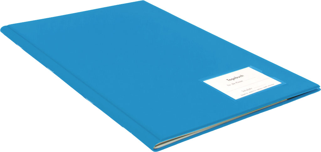 Klassentagebuch mit Versäumnisaufstellung, Einband hellblau, steif-geheftet