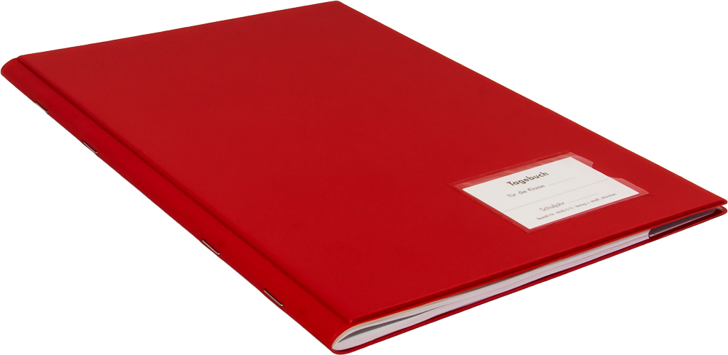 Klassentagebuch, Einband rot, steif-geheftet