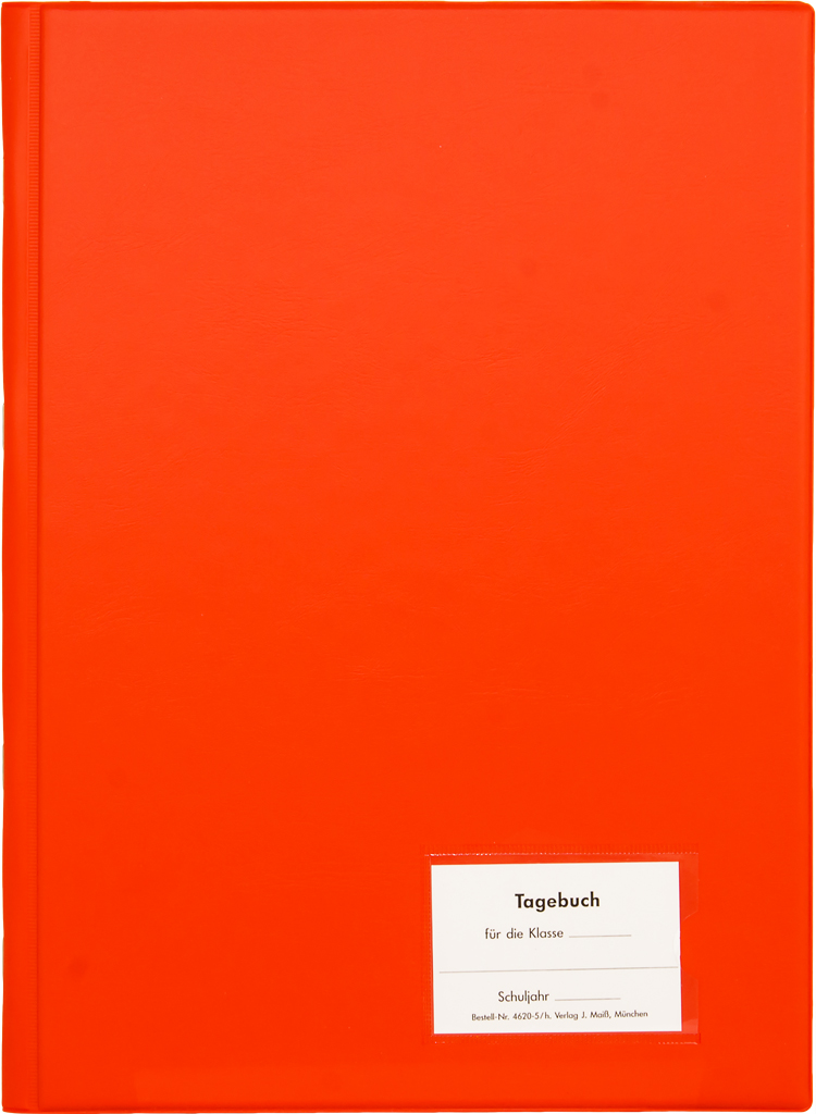 Klassentagebuch, Einband orange, steif-geheftet